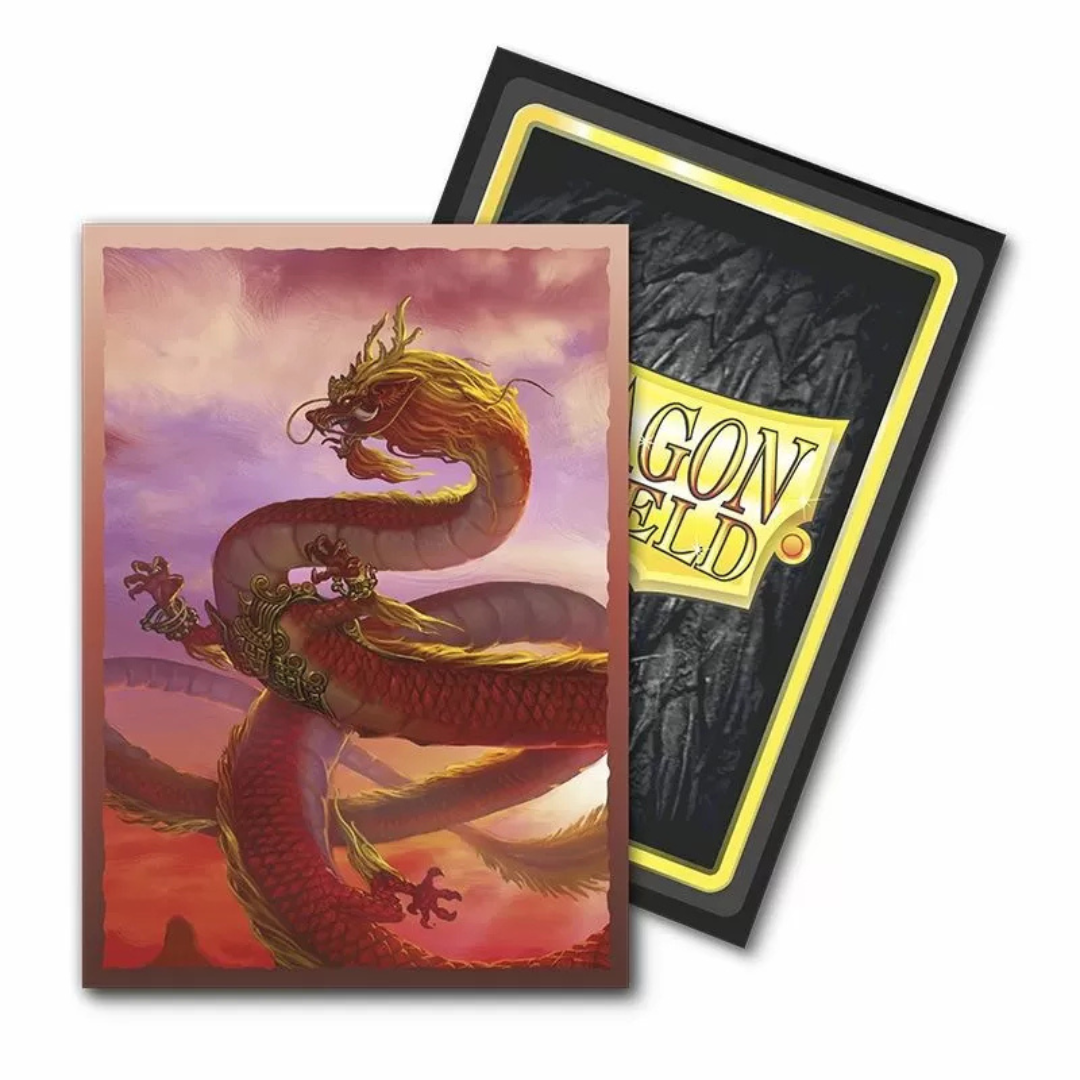 Dragon Shield: Card Sleeves – Matte Dual Art – Chinese New Year: Year of the Wood Dragon '24 (Red and Gold + Black internal)