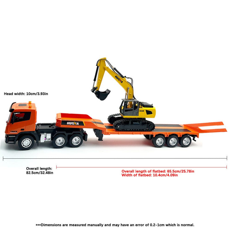 Huina 1319 1:24 RC Excavator Flatbed Truck Kit Combo (2024 Model )