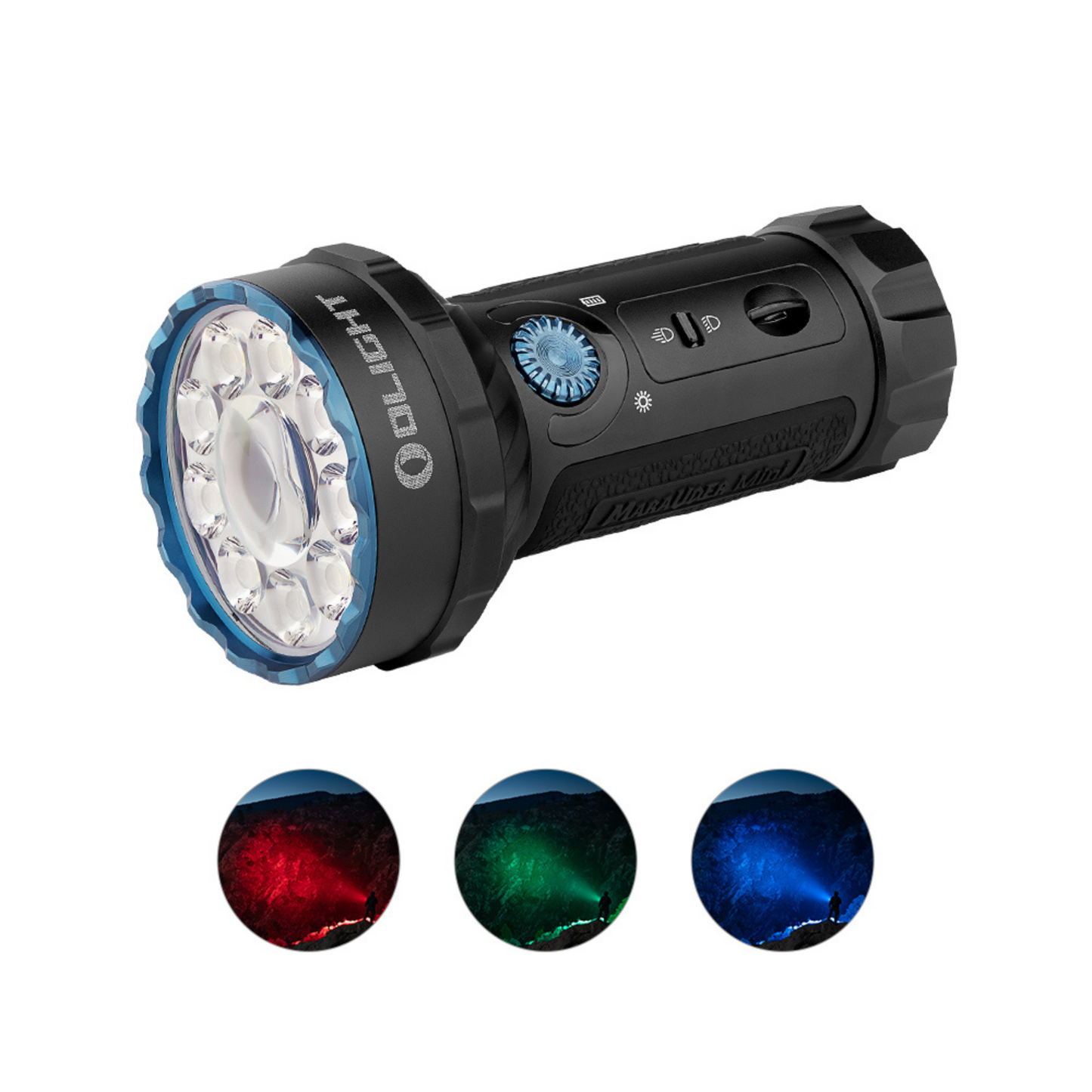 Olight Marauder Mini 7000 Lumens High Intensity RGB LED Torch - BLACK