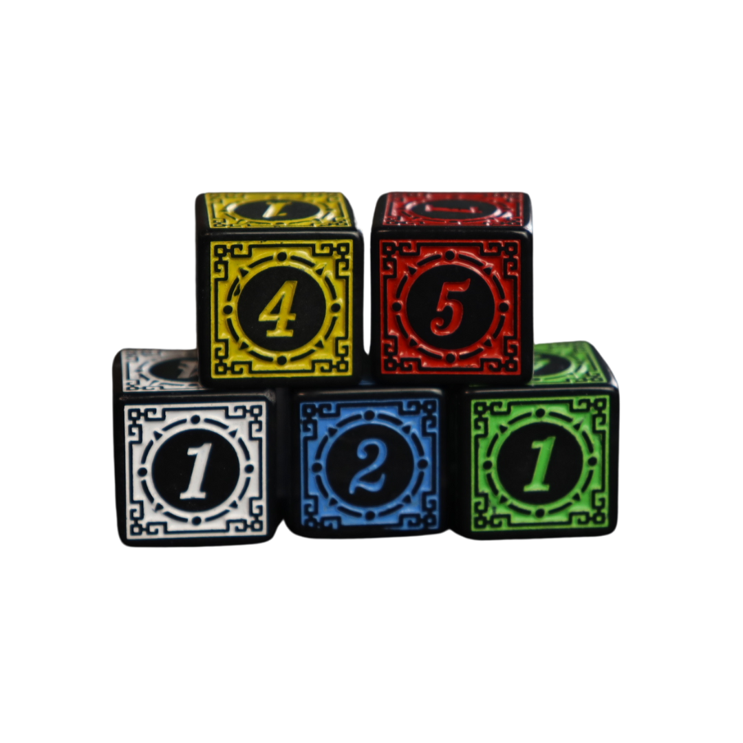 Fantasy style 6 Sided Dice - 10 pcs set