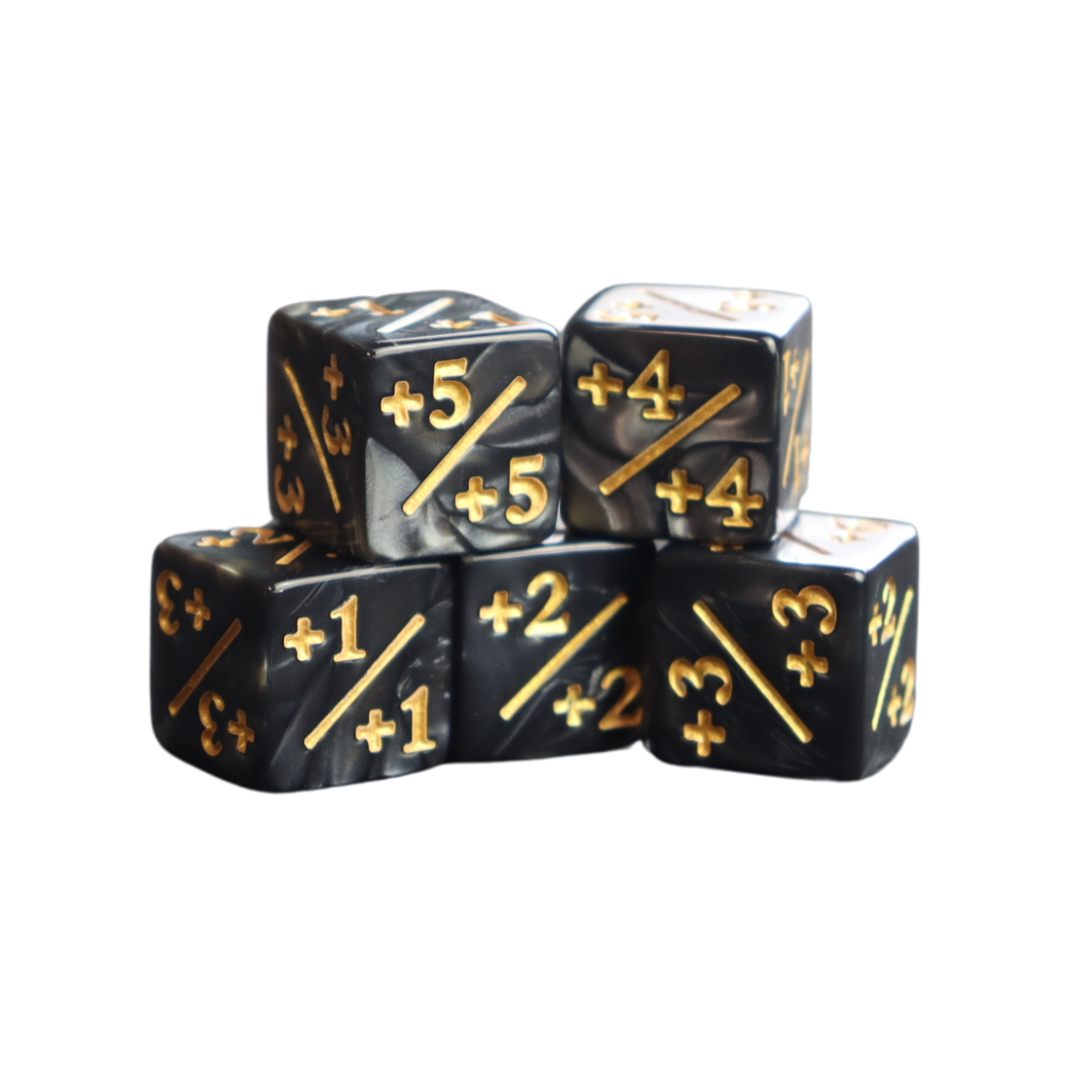 Positive Counter Dice (+1+1) - 5 Pack - Magic: the Gathering counter dice