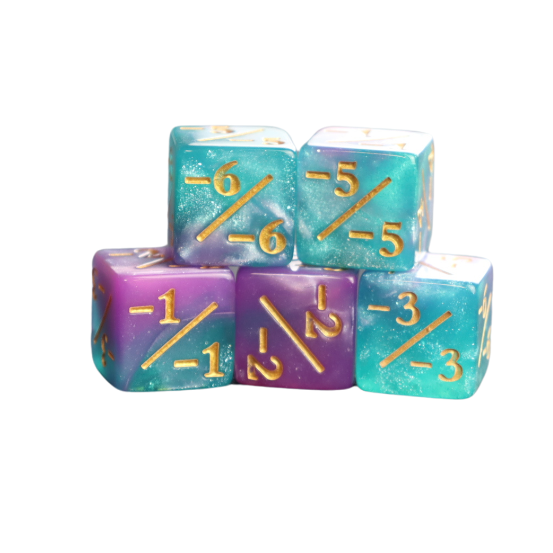 Negative Counter Dice (-1-1) - 5 Pack - Magic: the Gathering counter dice