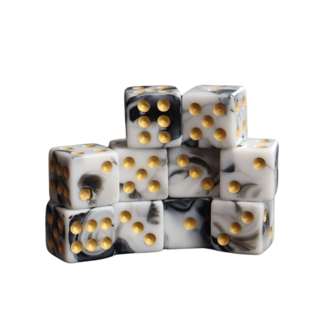 Mini 6 sided Dice - 10 pcs set