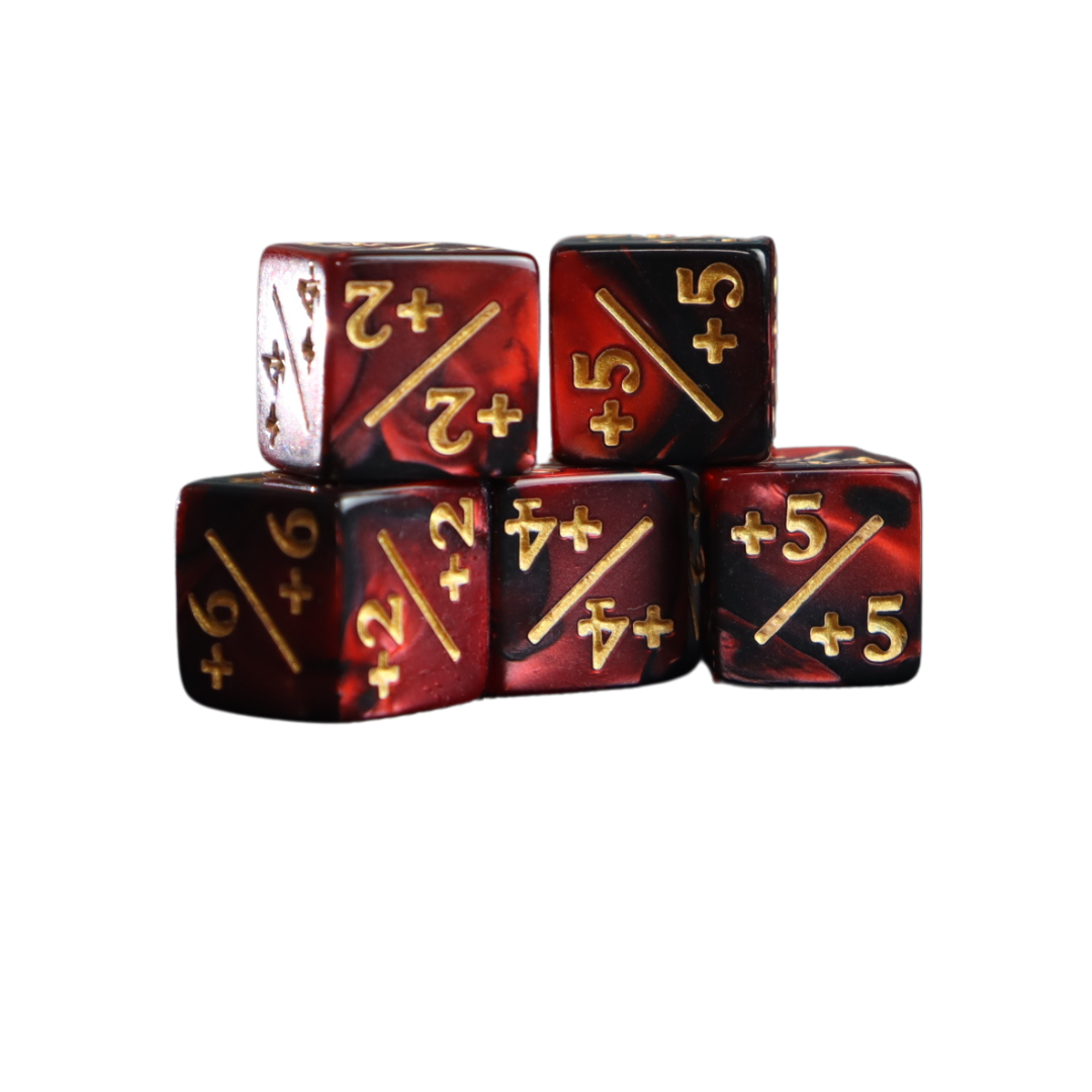 Positive Counter Dice (+1+1) - 5 Pack - Magic: the Gathering counter dice