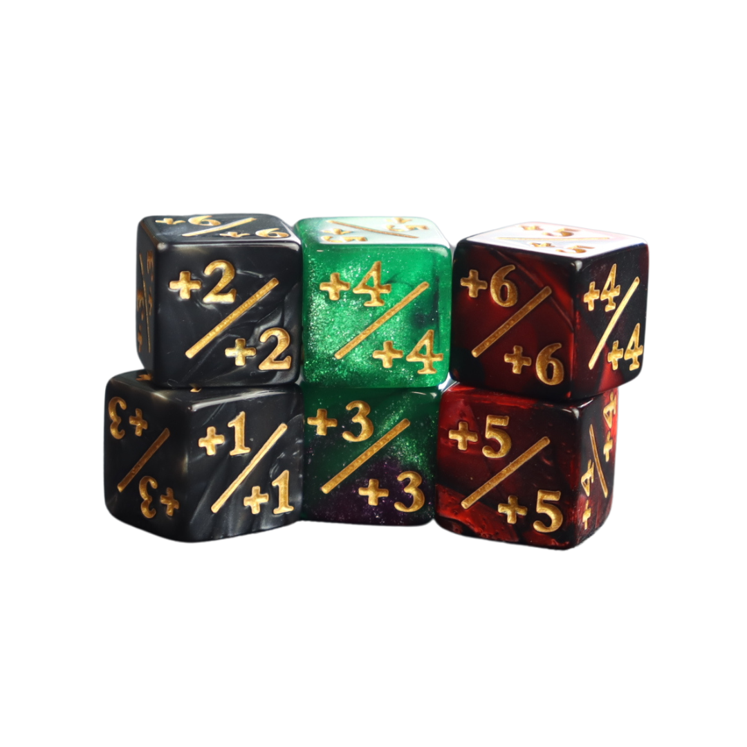 Positive Counter Dice (+1+1) - 5 Pack - Magic: the Gathering counter dice