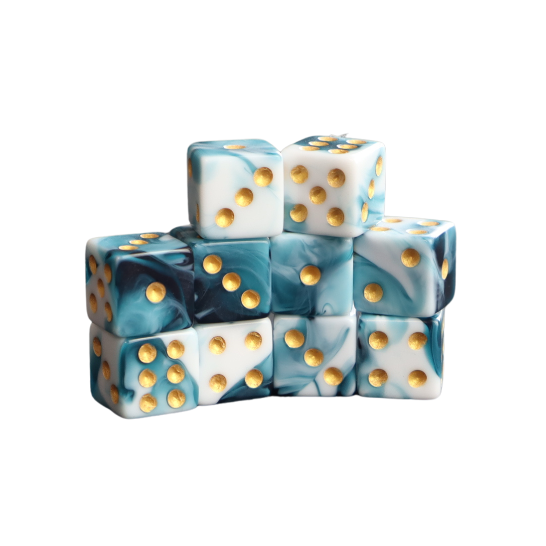 Mini 6 sided Dice - 10 pcs set