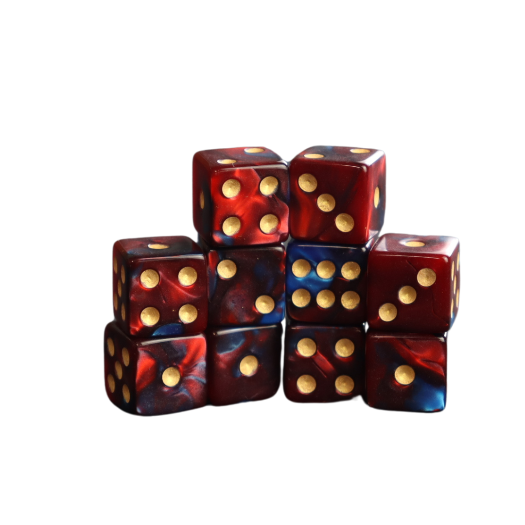 Mini 6 sided Dice - 10 pcs set