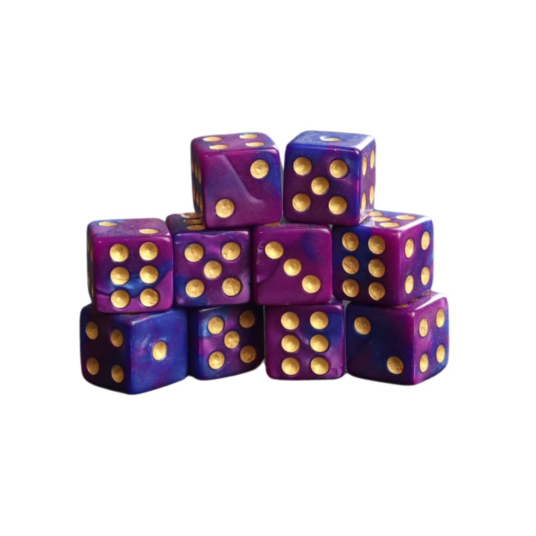 Mini 6 sided Dice - 10 pcs set