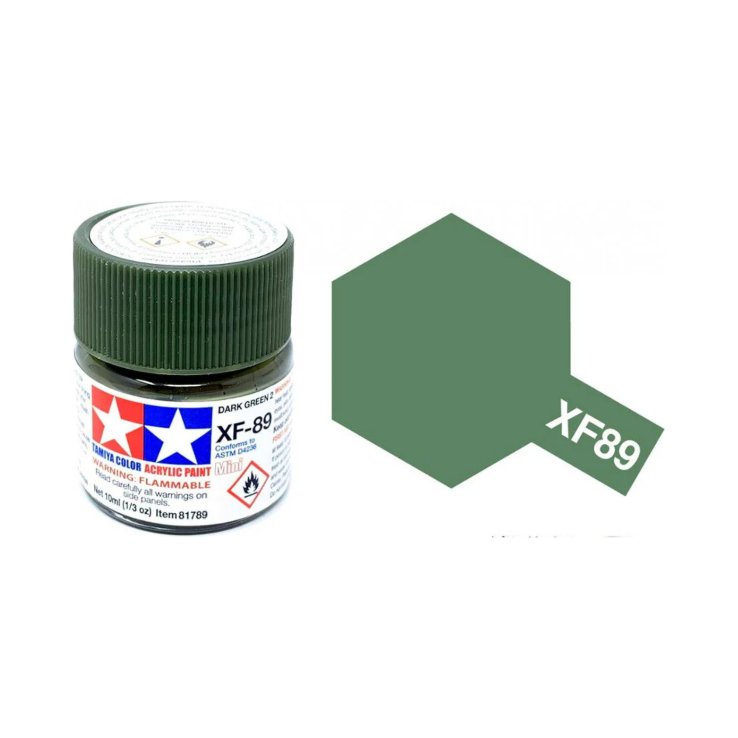 TAMIYA ACRYLIC MINI XF-89 DARK GREEN 2