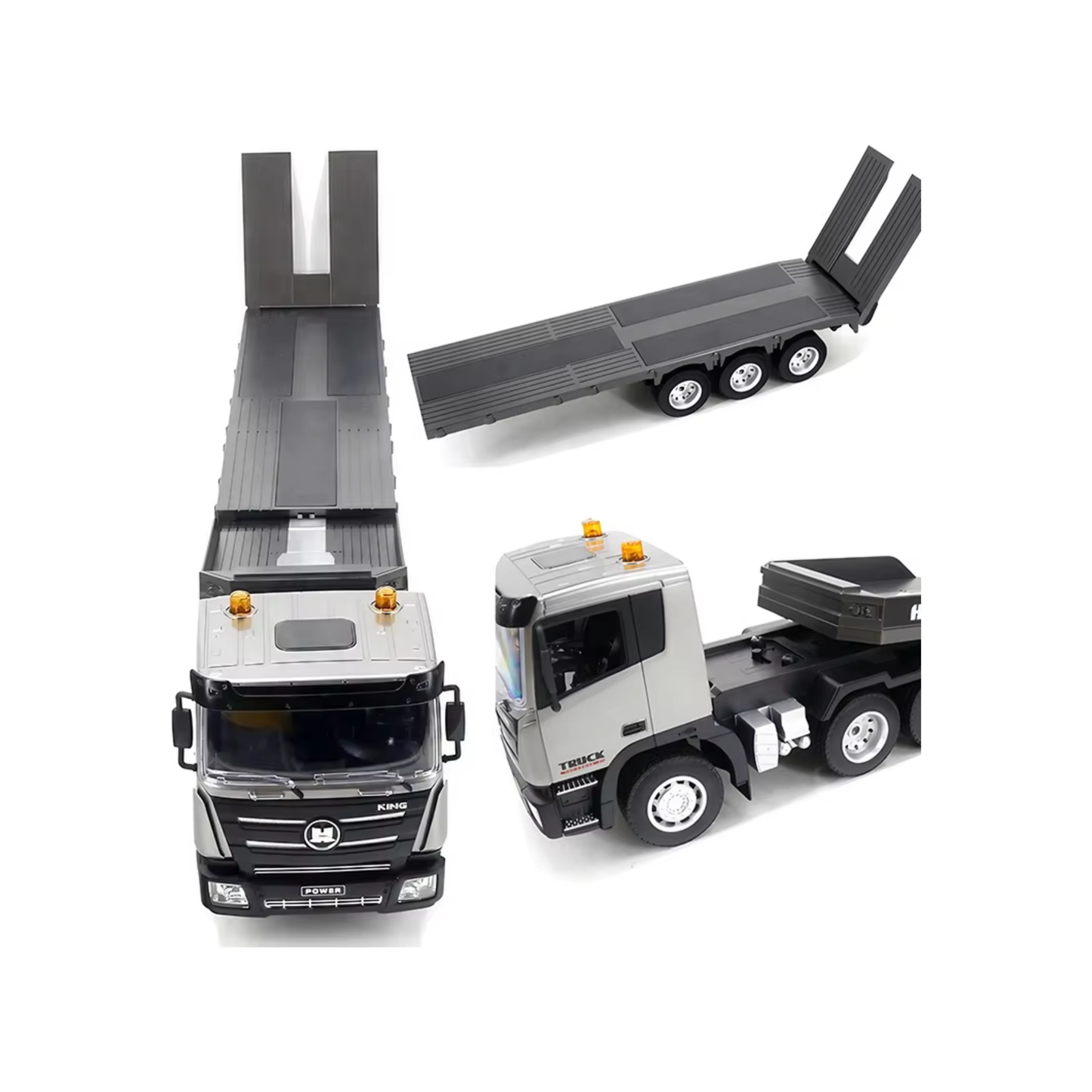Huina 1318 1:24 Rc Trailer Truck Tractor 2.4g Remote Control Construction Flatbed