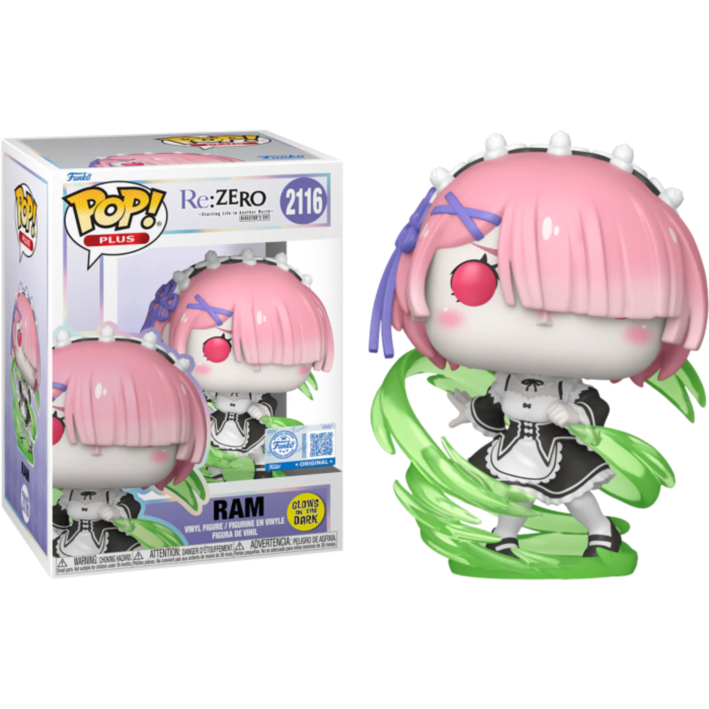 Re:Zero - Starting Life in Another World - Ram (Wind Magic) Glow Pop! Plus RS