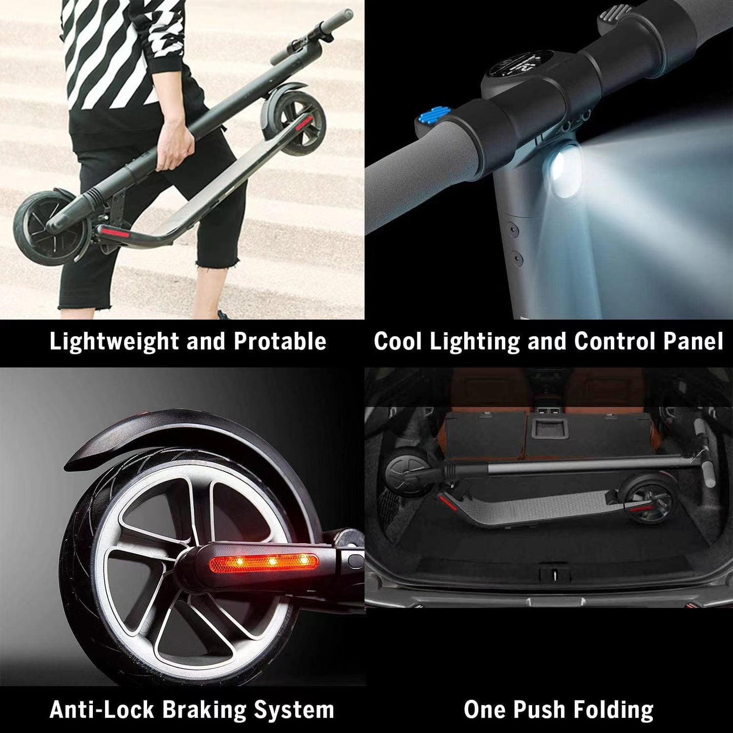 Microgo M5 high speed 350W motor 8.5inch solid tires adult folding electric scooter