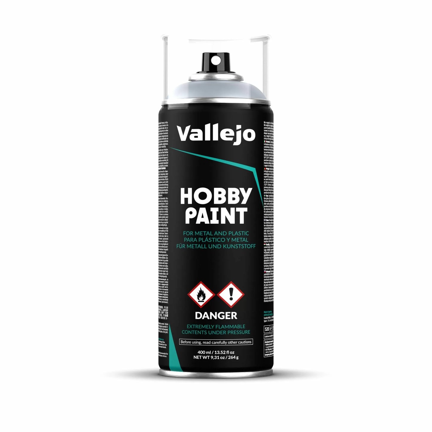 Vallejo Aerosol Spray Primer - Silver 400ml-Lets Play Games-ProHobbies