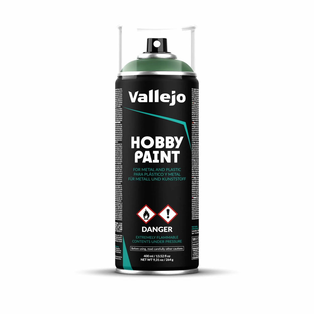 Vallejo Aerosol Spray Primer - Sick Green 400ml-Lets Play Games-ProHobbies