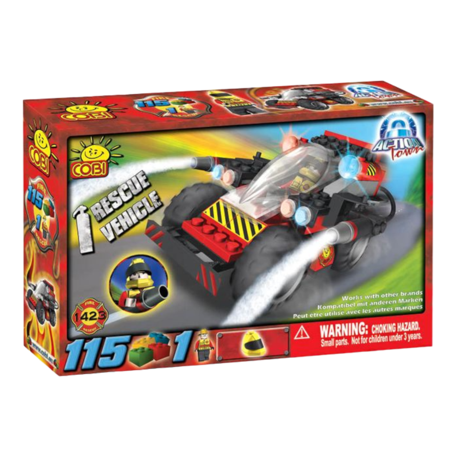 Action Town - 115 Piece Rescue Vehicle Construction Set-Cobi-ProHobbies