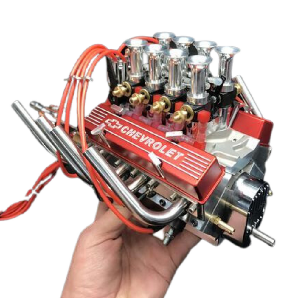 1/4 Scale V8 Nitro Powered 8 Carburetor Working Engine