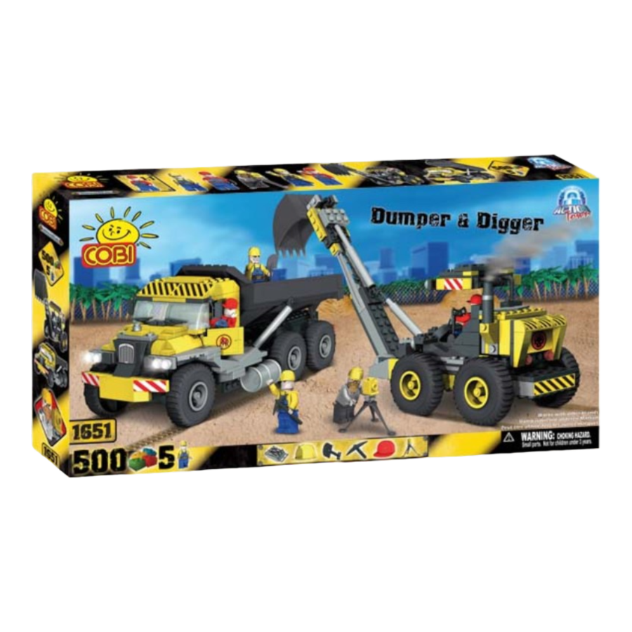 Action Town - 500 Piece Construction Dumper and Digger Construction Set-Cobi-ProHobbies