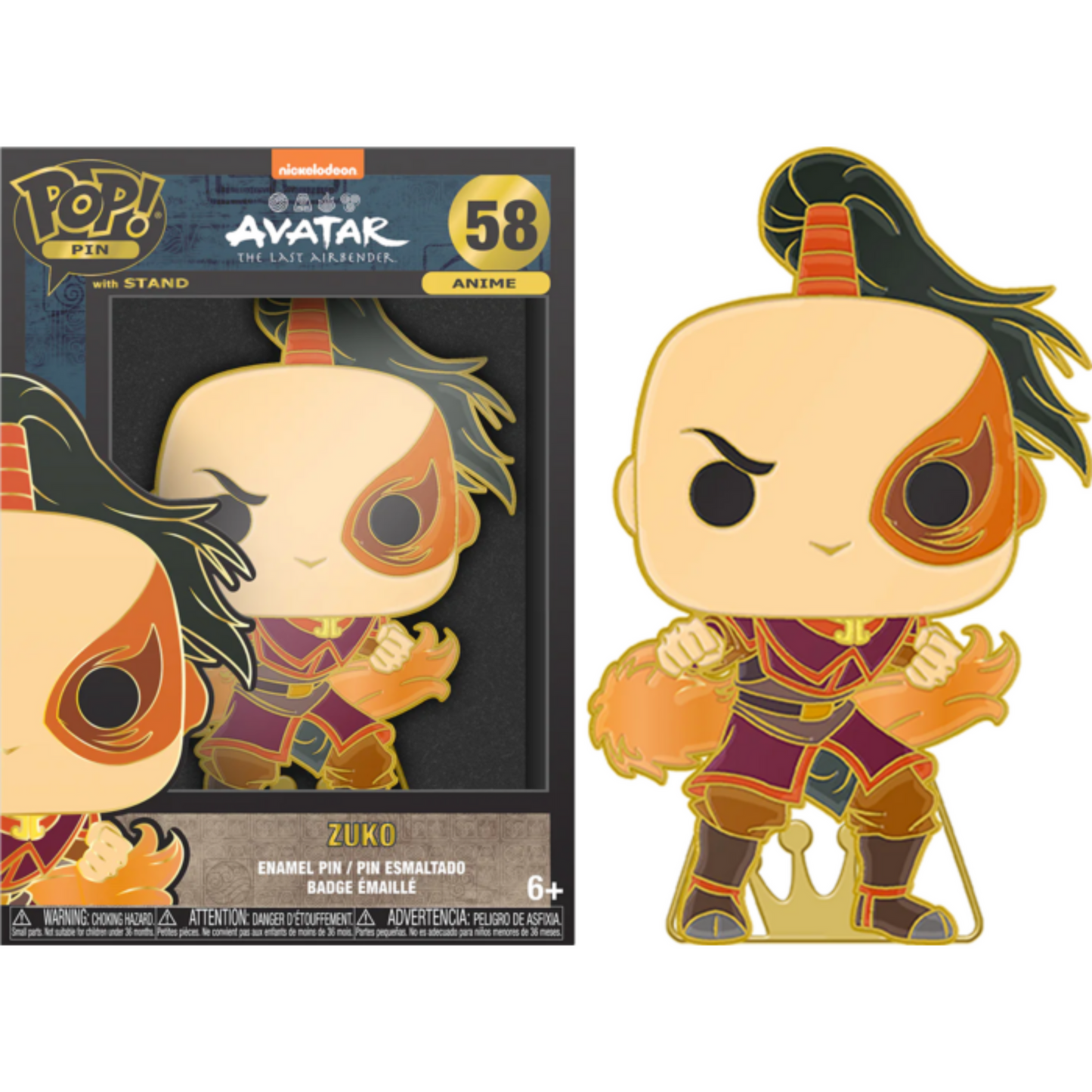 Avatar: the Last Airbender - Zuko 4" Pop! Pin