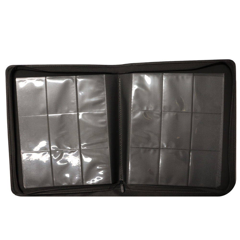 Zip-up TCG Side-loading Card Binder (9 card page, 14 Pages)