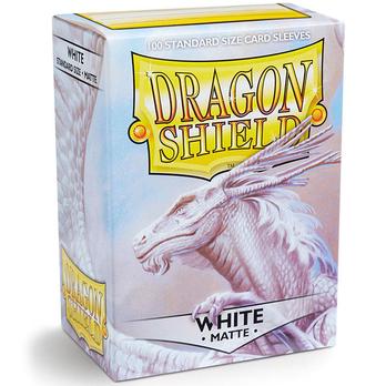 Dragon Shield Standard 100ct White MATTE 63x88mm Sleeves-Dragon Shield-ProHobbies