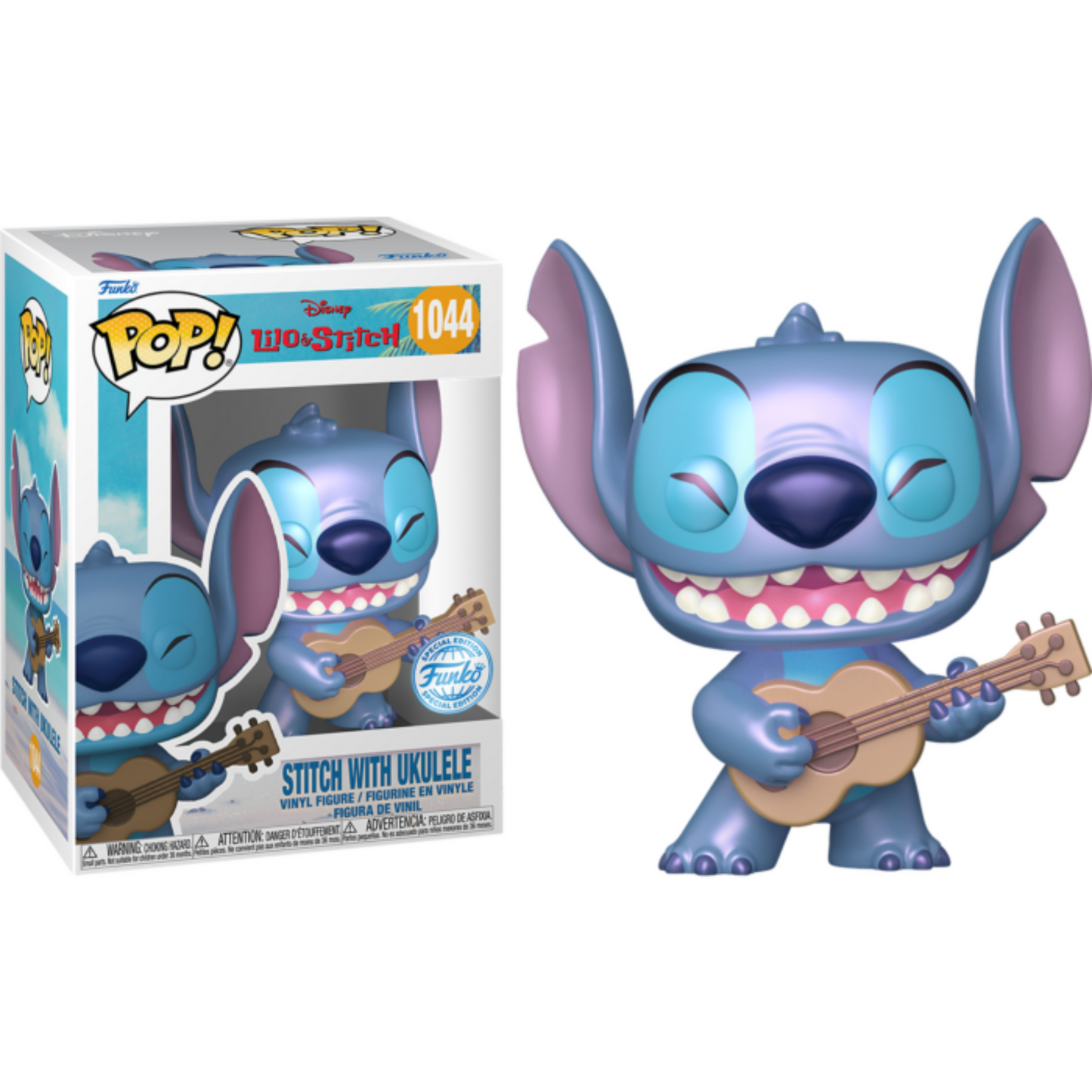 Lilo & Stitch - Stitch with Ukulele (Pearlescent) Pop! Vinyl Figure