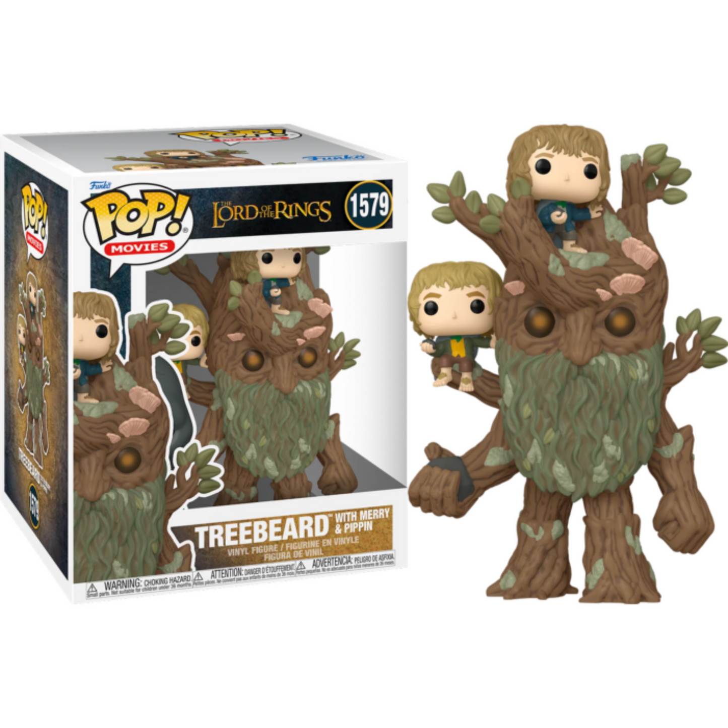 The Lord of the Rings - Treebeard with Merry & Pippin 6" Super Sized Pop! Vinyl