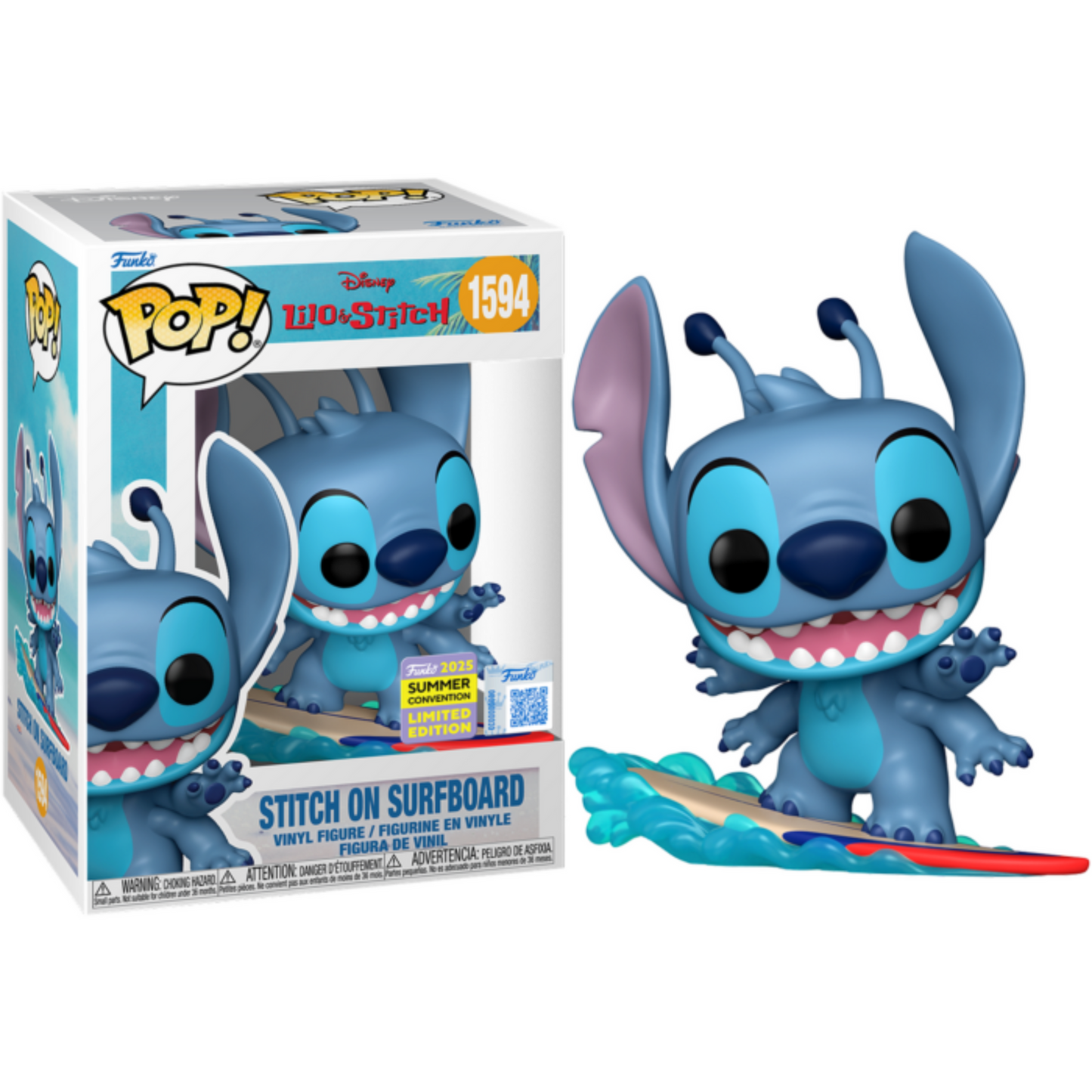 Lilo & Stitch - Stitch on Surfboard Pop! Vinyl Figure (2025 Summer Convention Exclusive)