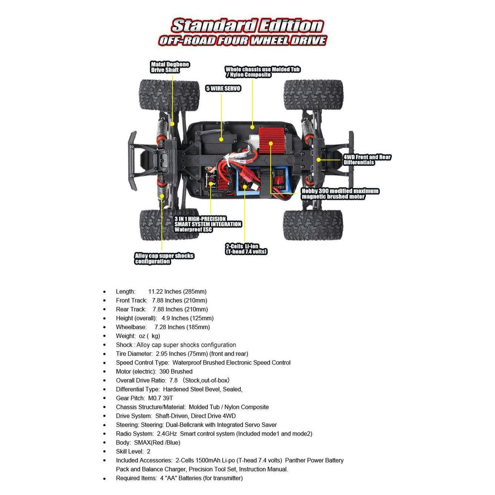 
                  
                    Remo Hobby 1/16 4wd off road monster Truck Brushed-RC CAR-Remo Hobby-ProHobbies
                  
                