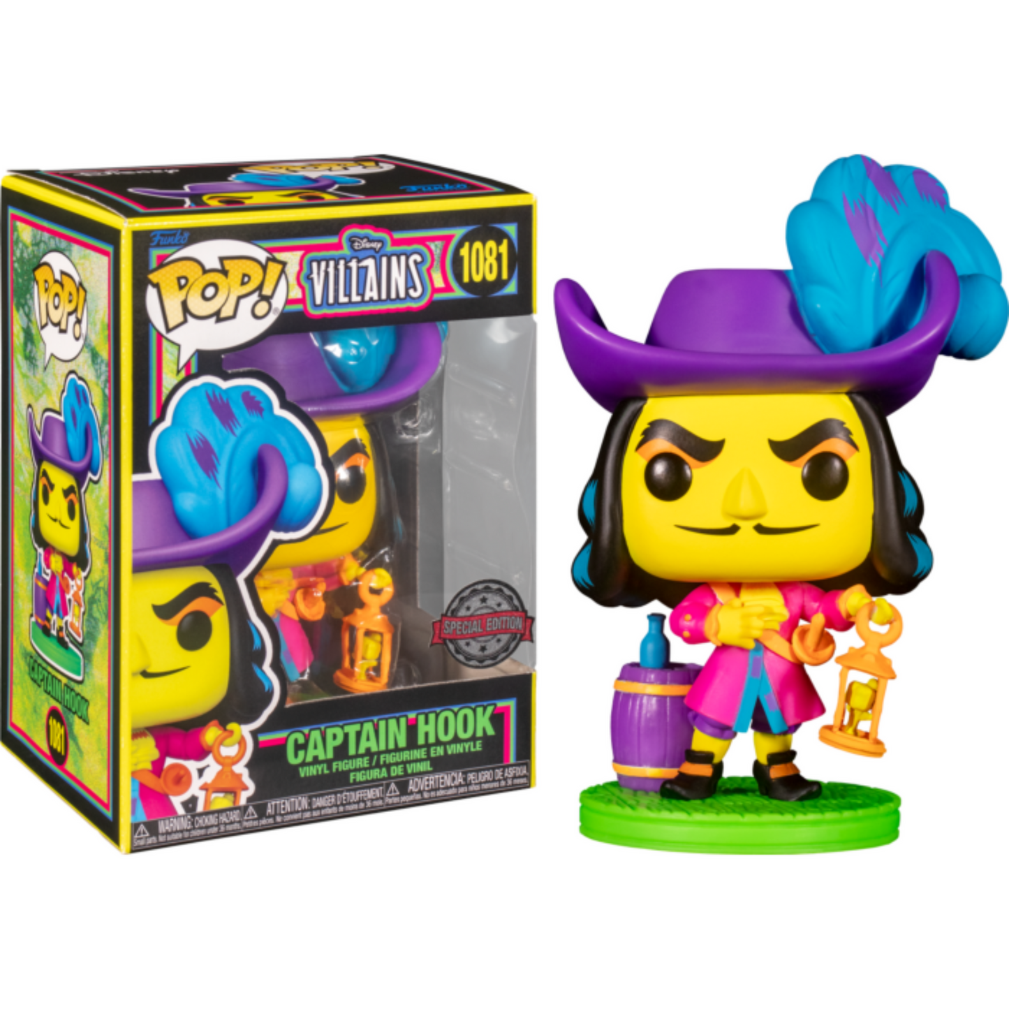 Disney Villains - Captain Hook Black Light US Exclusive Pop! Vinyl [RS]