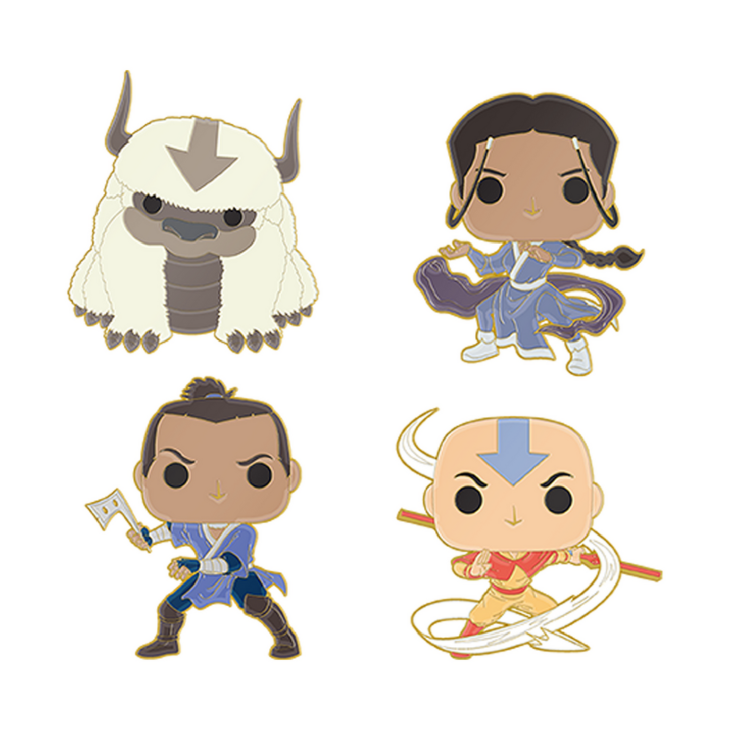 Avatar the Last Airbender - Characters 4-Pack Pin Set