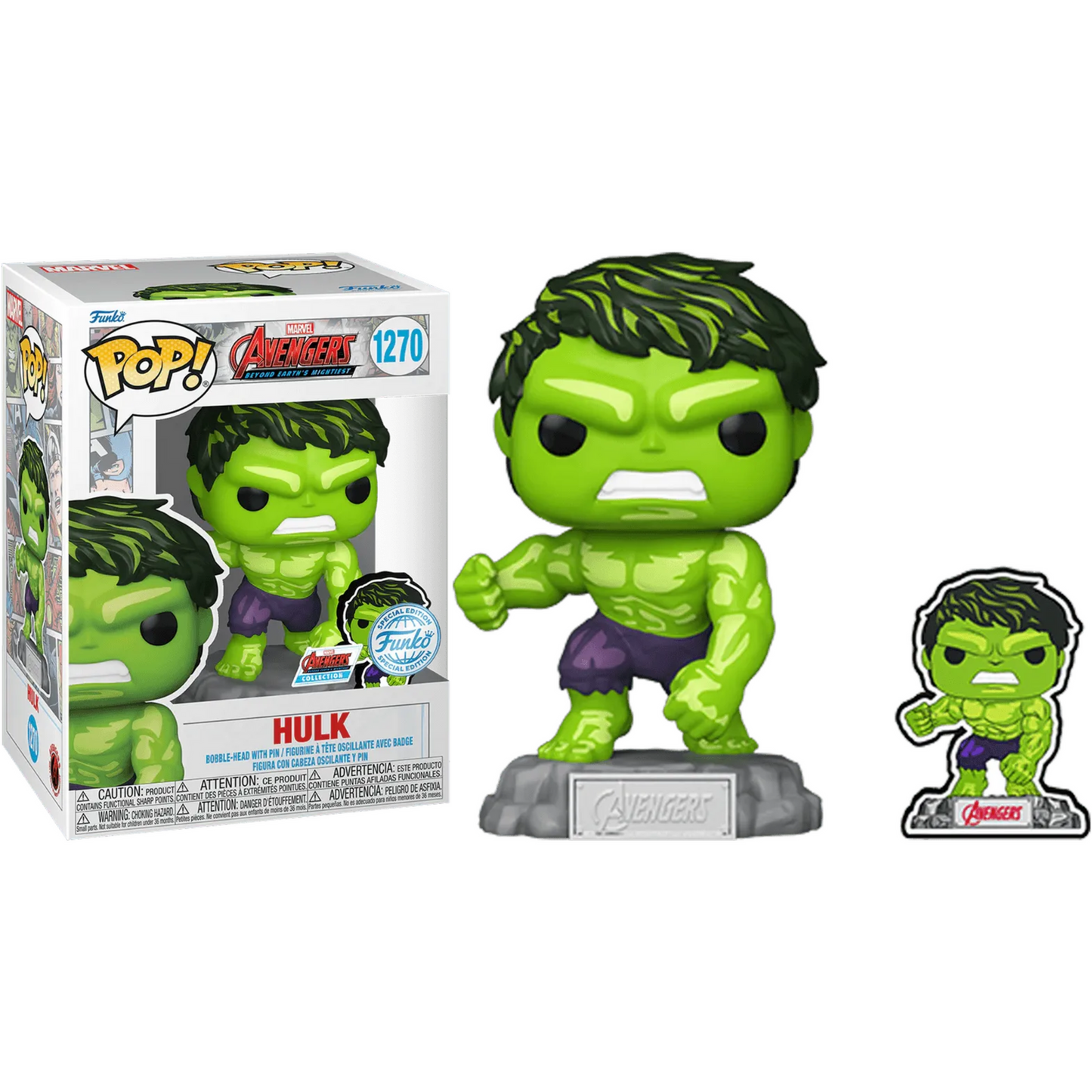 Avengers 60th - Hulk (Comic) Pop! w/Pin RS
