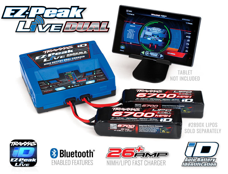 Traxxas EZ Peak Live Dual Charger with iD
