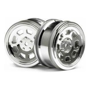 #3857 - VINTAGE STOCK CAR WHEEL 26mm CHROME (0mm OFFSET)