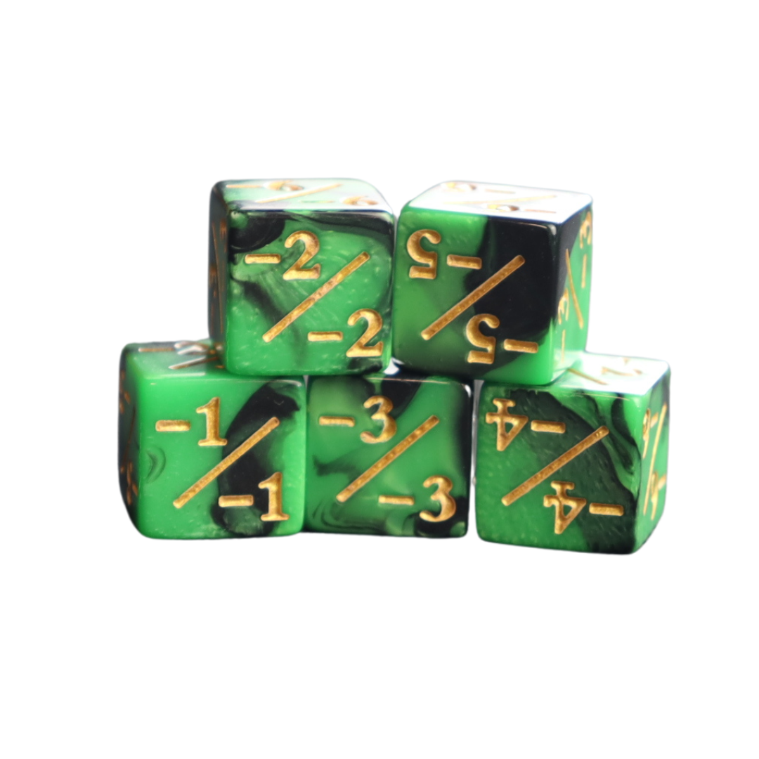 
                  
                    Negative Counter Dice (-1-1) - 5 Pack - Magic: the Gathering counter dice
                  
                