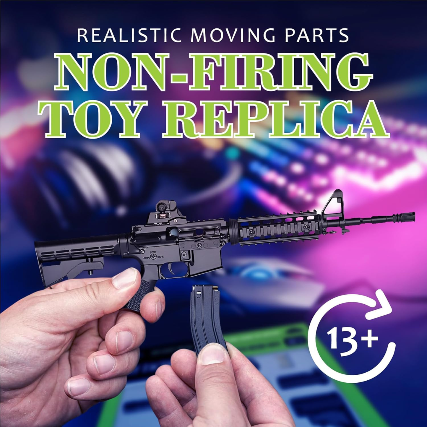 
                  
                    Tiny Tactical Miniature AR Model Black | 1:3 Scale Diecast Metal Build Kit
                  
                