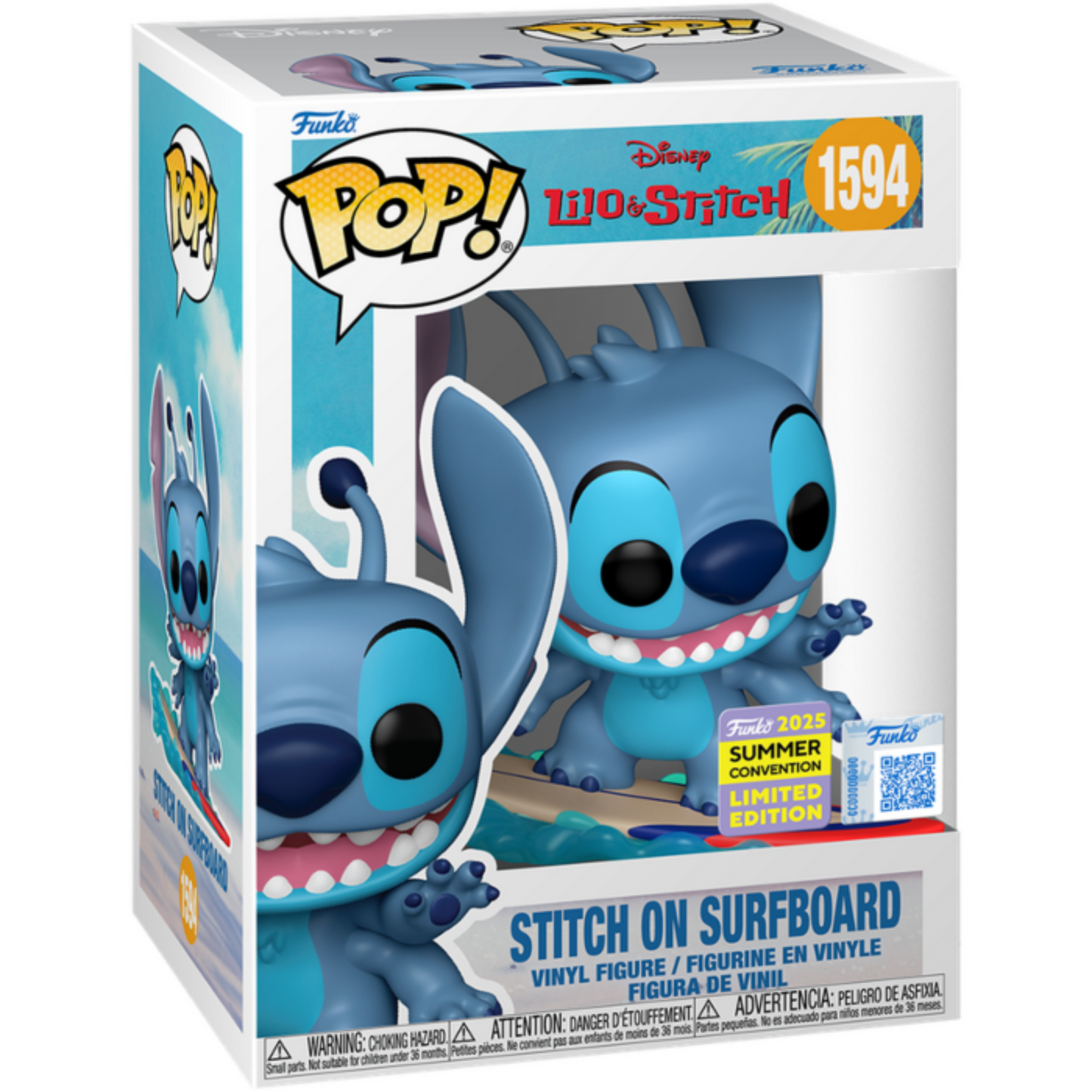 
                  
                    Lilo & Stitch - Stitch on Surfboard Pop! Vinyl Figure (2025 Summer Convention Exclusive)
                  
                
