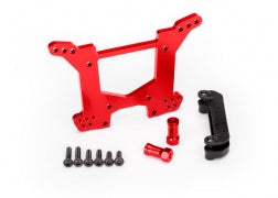 Traxxas Red Aluminum Rear Shock Tower 6738r | Command Elite Hobbies.