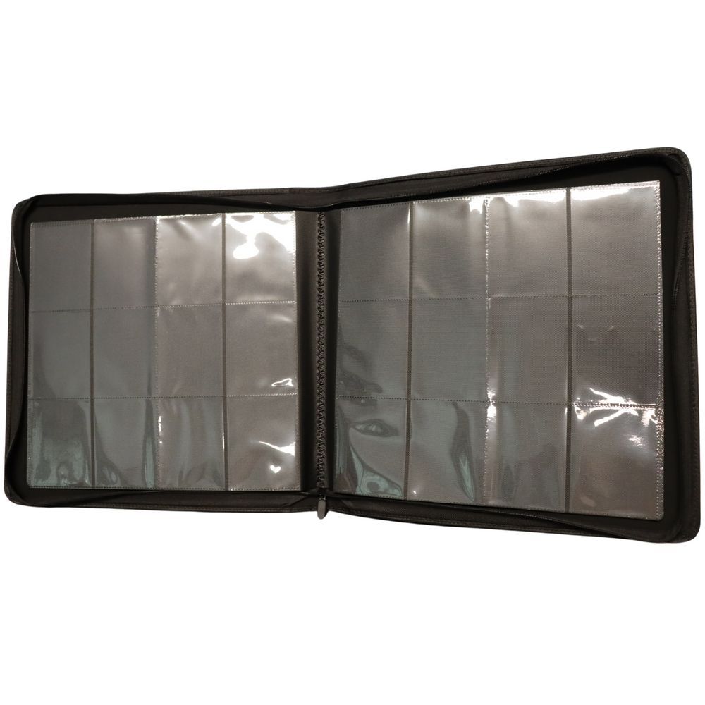 Zip-up TCG Side-loading Card Binder (12 card page, 14 Pages)