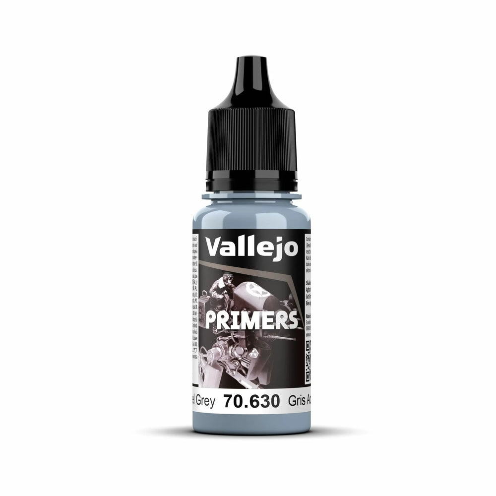 Vallejo Surface Primer - Steel Grey 18ml-Air brush Paint-LetsPlayGames-ProHobbies