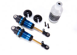 T/XAS SHOCKS, GTR LONG BLUE-ANODIZED (2) | Command Elite Hobbies.