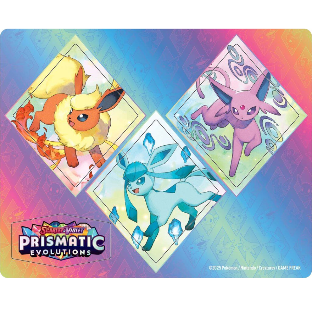 
                  
                    Pokemon TCG Scarlet & Violet 8.5 Prismatic Evolutions Tech Sticker Blister (Sylvion, Glaceon, Leafeon)
                  
                