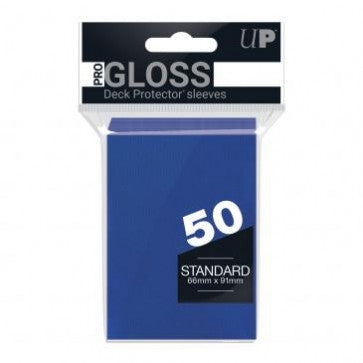 Ultra Pro 50ct Pro-Gloss Standard Deck Protector Sleeves Blue (WSL)-UltraPro-ProHobbies