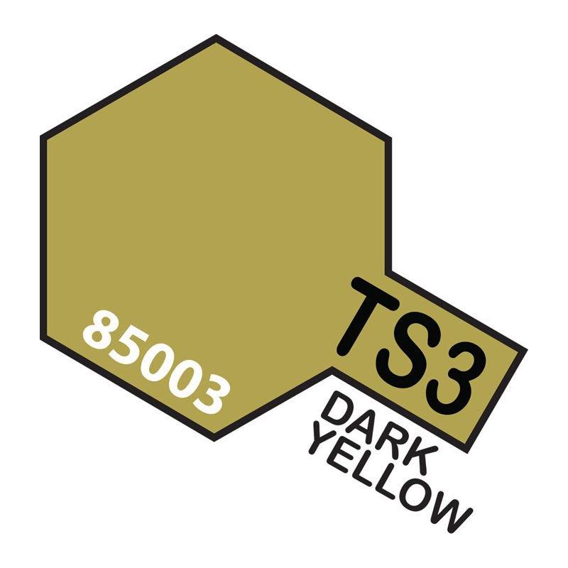 Tamiya TS-3 Dark Yellow Lacquer Spray Paint 100ml-Tamiya-ProHobbies