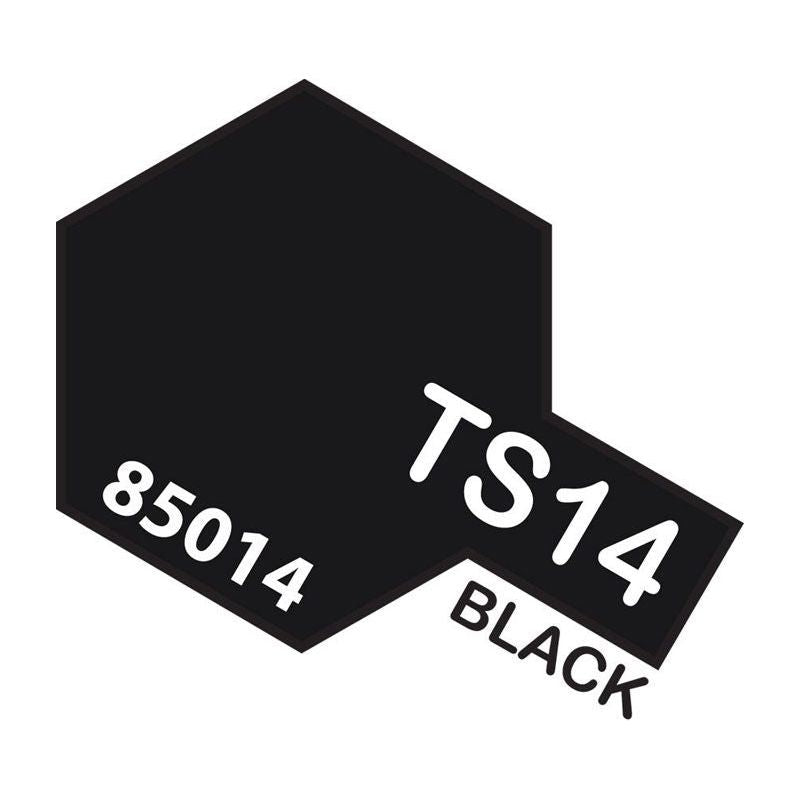 Tamiya TS-14 Black Lacquer Spray Paint 100ml-Tamiya-ProHobbies