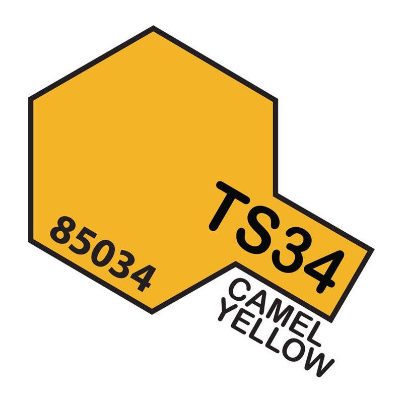 Tamiya TS-34 Camel Yellow Lacquer Spray Paint 100ml-Tamiya-ProHobbies