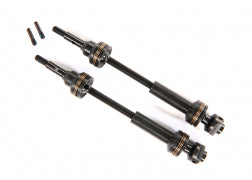 T/XAS Driveshafts, front, steel-spline constant-velocity (complete assembly) (2) | Command Elite Hobbies.