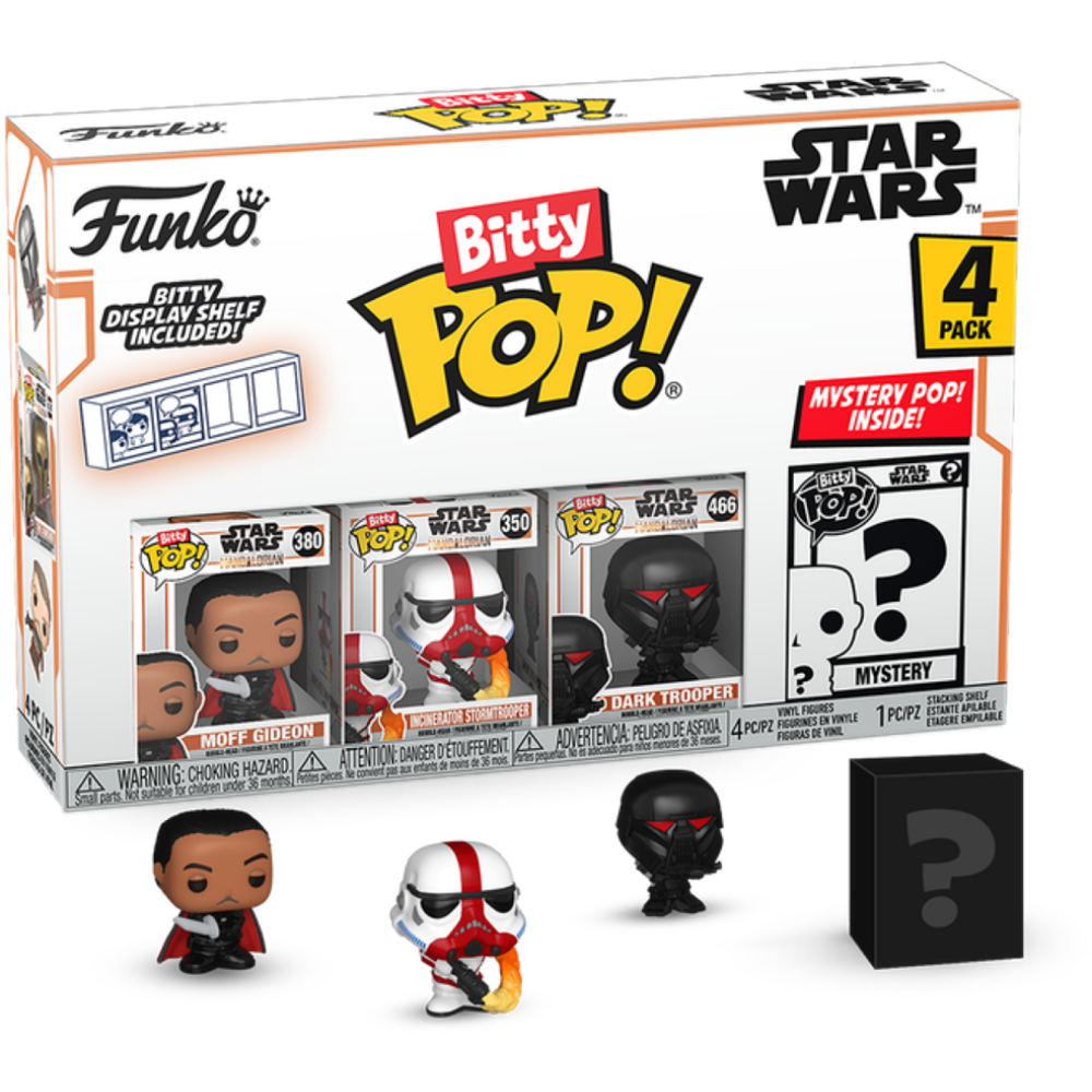 Star Wars: The Mandalorian - Mystery Bitty Pop! Vinyl Figure 4-Pack (Moff Gideon, Incinerator Stormtrooper, Dark Trooper)