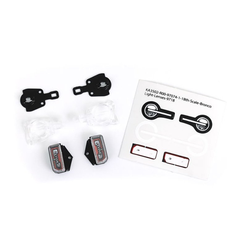 TRAXXAS LED LENSES BODY FRONT & REAR (COMPLETE SET) (FITS #9711 BODY) - 9718