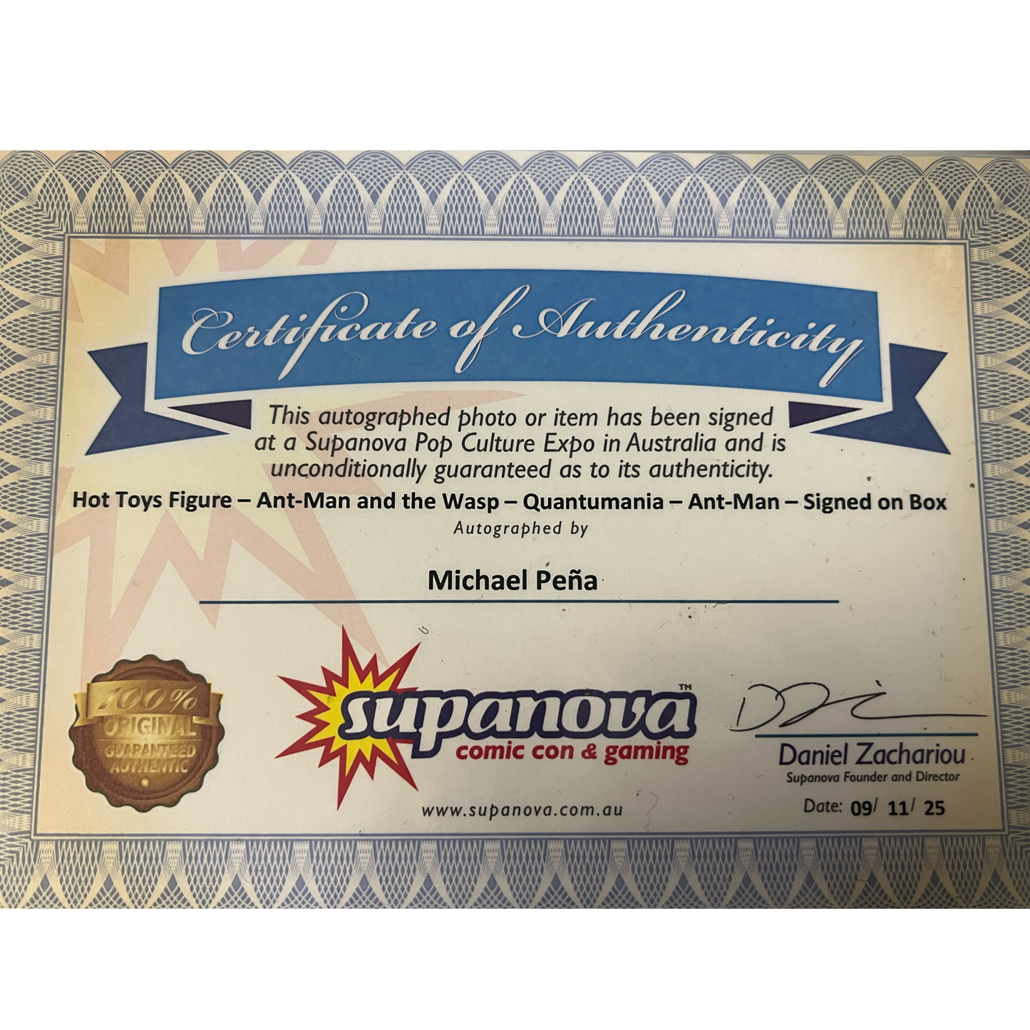 
                  
                    Ant-Man and The Wasp: Quantumania - Ant-Man Cosbaby Bobble Head Collectable - Signed Edition with Certificate of Authenticity
                  
                