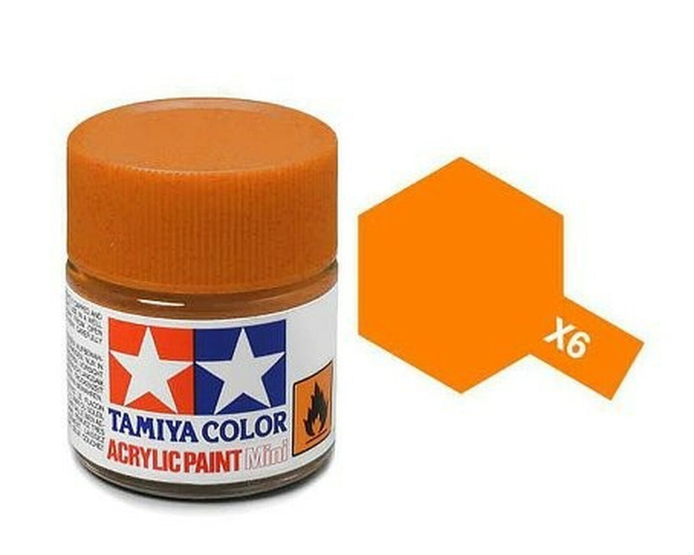 Tamiya Acrylic Mini x-6 ORANGE - Command Elite Hobbies